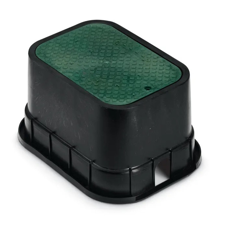 Rainbird 12 in. PVB Jumbo Valve Box - Black Body & Drop-in Green Lid